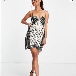 Premium bead and embellished ASOS dress for special events